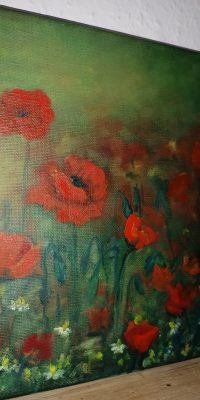 oil painting, poppies 01c