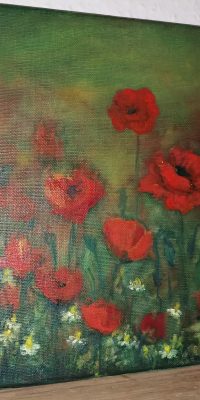 oil painting, poppies 01d