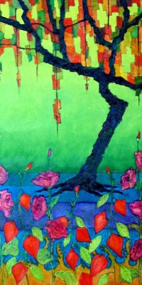 Abstract trees 3 50x60cm 001