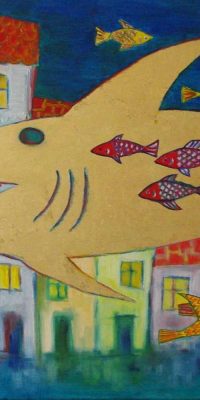 Bigwig 50x100 oil painting