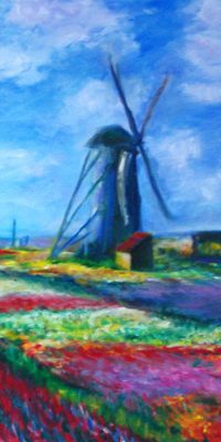 Copy Claude Monet, Tulip Fields with the Rijnsburg Windmill
