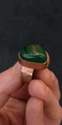 copper ring with malachite 01a