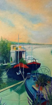 oil painting kew bridge london 4