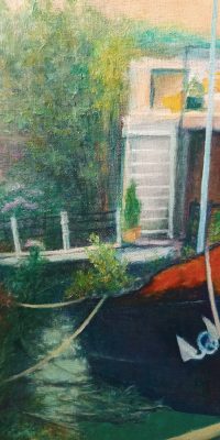 oil painting kew bridge london 2