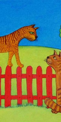 Painting for children Cats 20x60 cm 2009 02