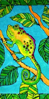 Painting for children Chameleon 20x30 cm 2016 02