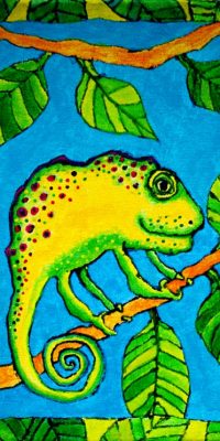 Painting for children Chameleon 20x30 cm 2016 03
