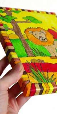 Painting for children Lion 20x30 cm 2016 01