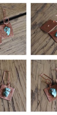 copper earrings with turquoise howlite 01a