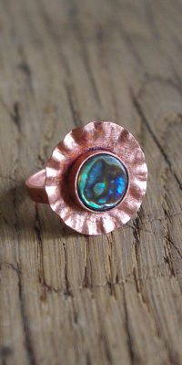 copper jewelry with paua shell 01b