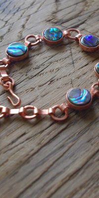 copper jewelry with paua shell 01d