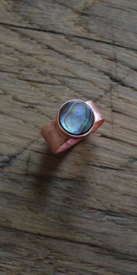 copper jewelry with paua shell 01e