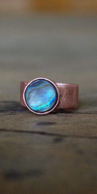 copper jewelry with paua shell 01f