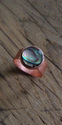 copper jewelry with paua shell 01i