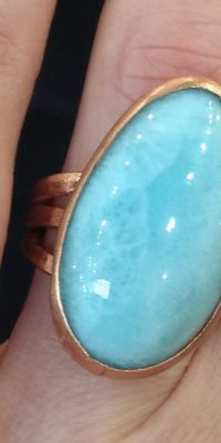 copper ring with larimar 01a