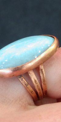copper ring with larimar 01b