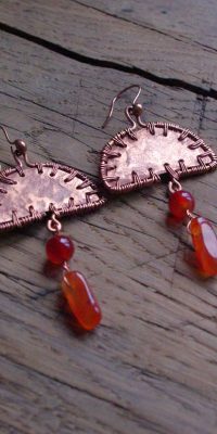 copper earrings with agate 02