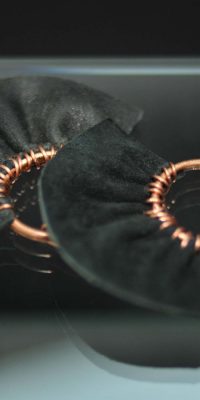 copper earrings with leather 1a