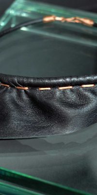 copper necklace with leather 1a