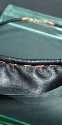 copper necklace with leather 1c