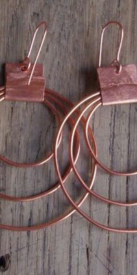 copper wire earrings